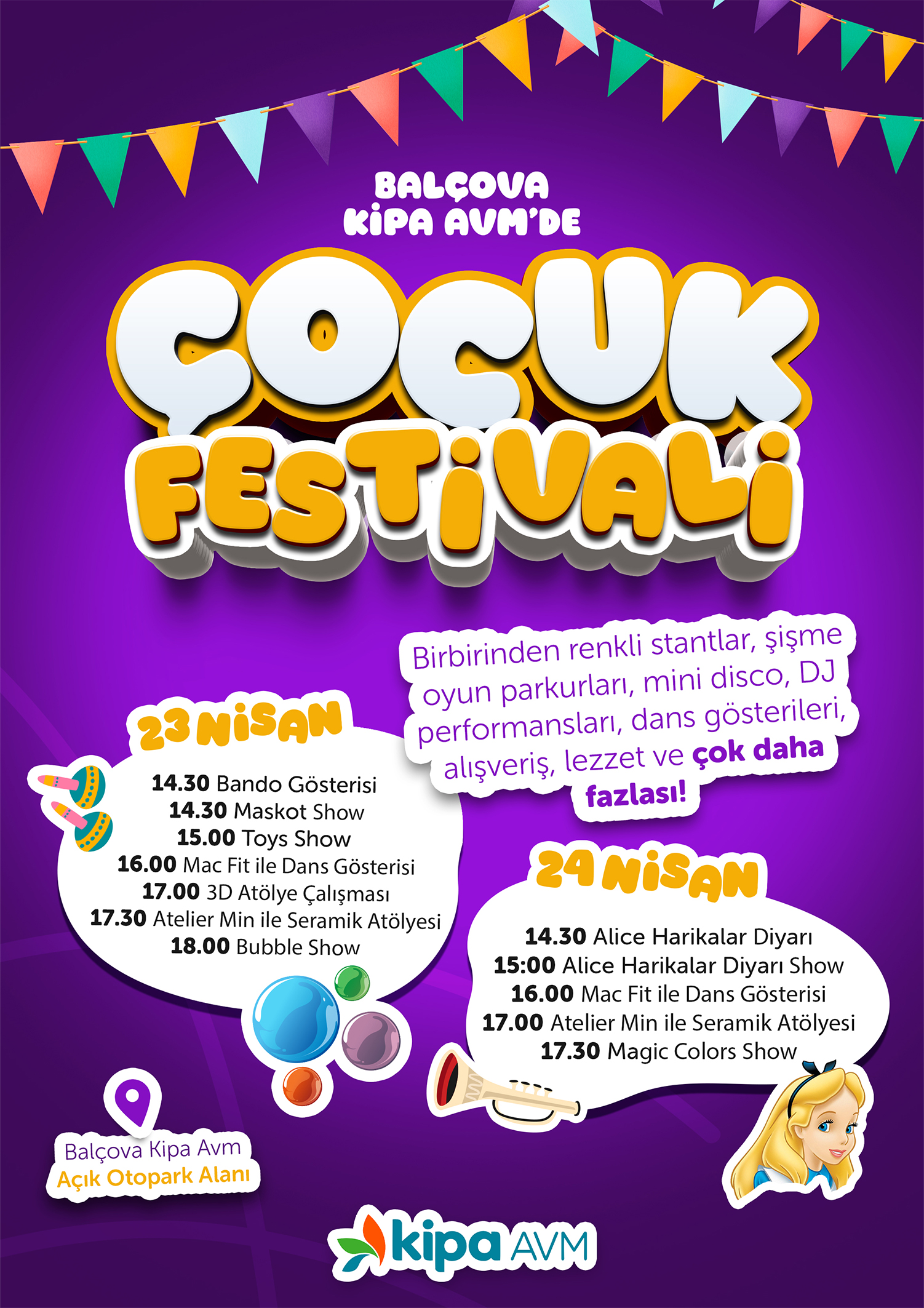 Bal&ccedil;ova Kipa AVM'de &Ccedil;ocuk Festivali!