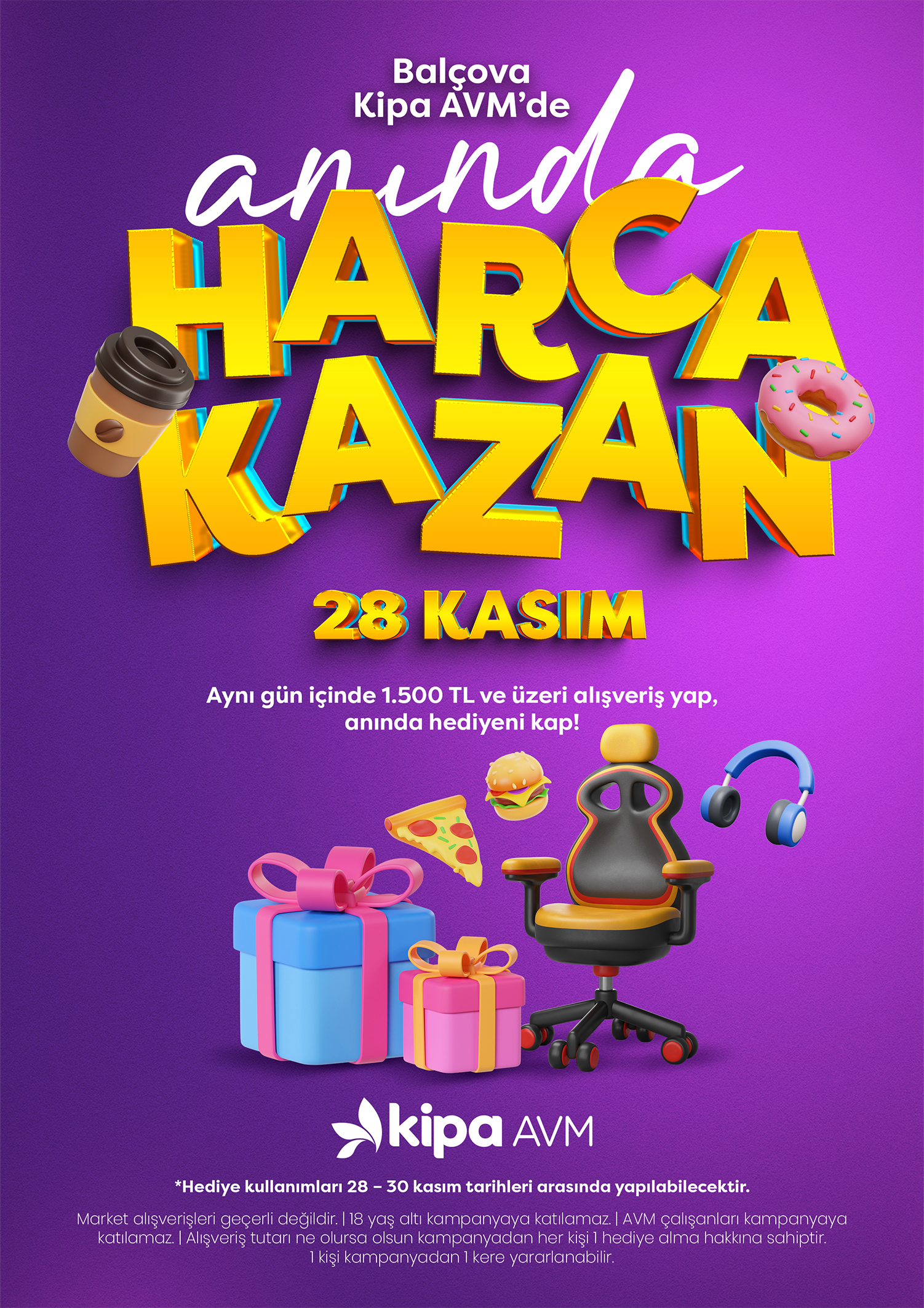Balçova Kipa AVM'de Anında Harca Kazan!